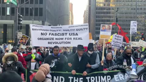 The march mobilizes from Federal Plaza here in Chicago