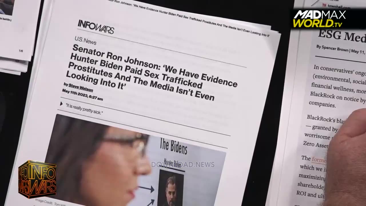 Alex Jones: Senator Ron Johnson Has Evidence Hunter Biden Paid Sex Trafficked Prostitutes - 5/11/23