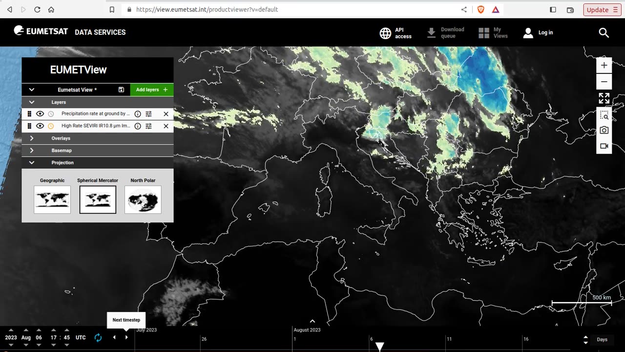 Satellite images August 4 2023 Europe floods