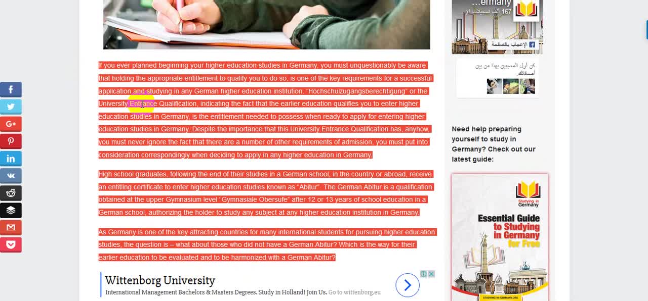 German Higher Education Entrance Qualification – Abitur