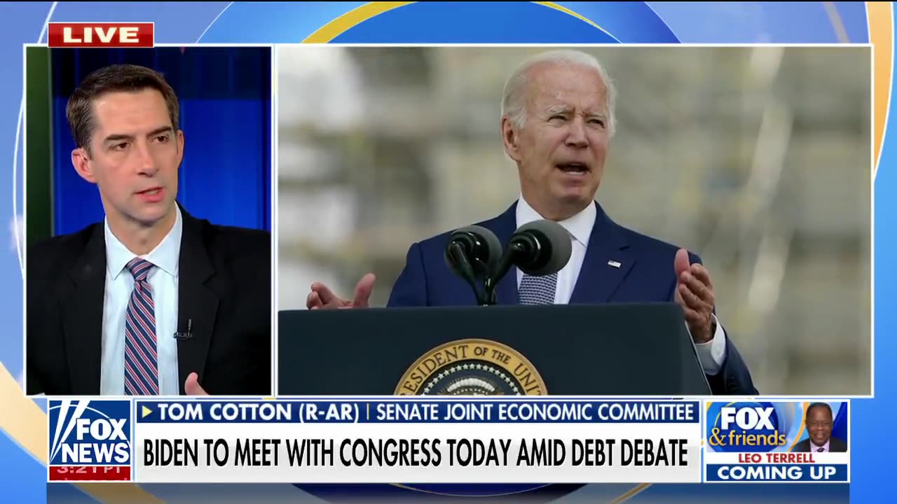 Biden is set to meet with Congress today to discuss the debt debate.