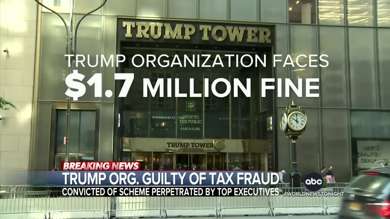 Trump Organization found guilty of tax fraud