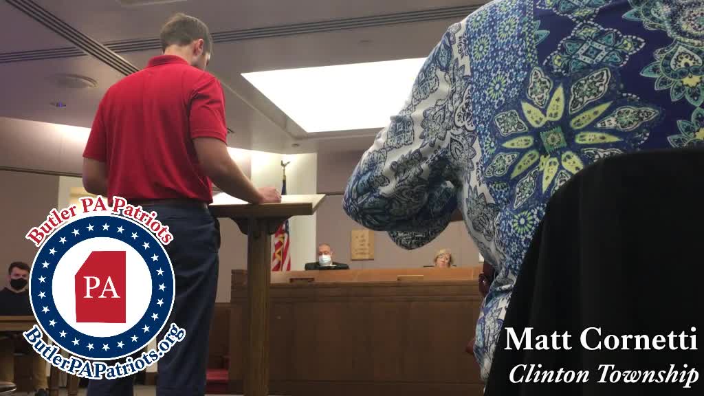 Butler County Commissioners Meeting - Public Comments Matt Cornetti 102721