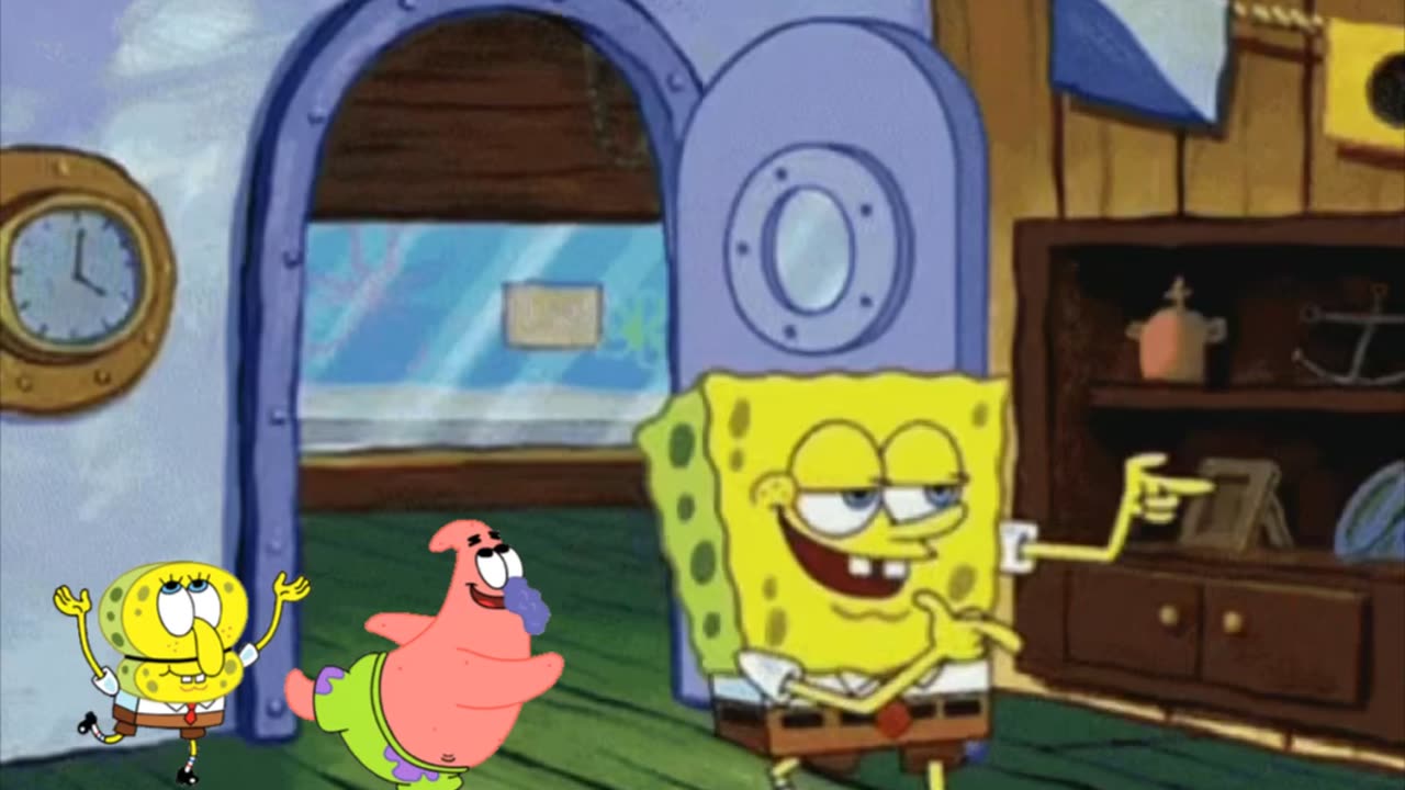 SpongeBob And Patrick Are Pretending To Be Imposters While SpongeBob Exits In Style