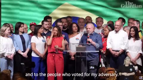 Lula celebrates after declared winner in election