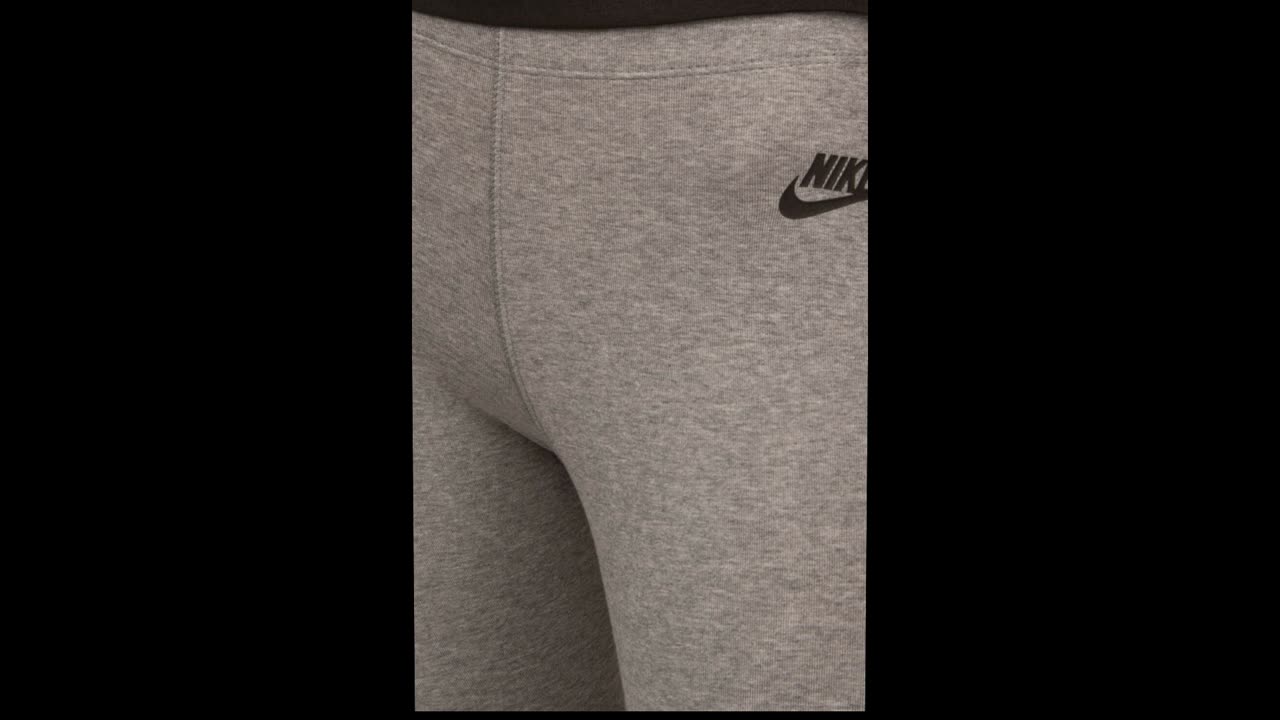 NIKE Leggings Size S Melange Effect Coated Logo Elasticated Waist