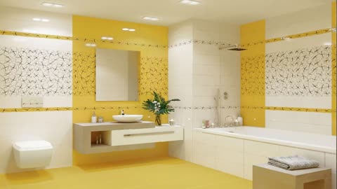 Yellow Bathrooms. Photos Thoughtful ideas to make a beautiful decoration and furniture