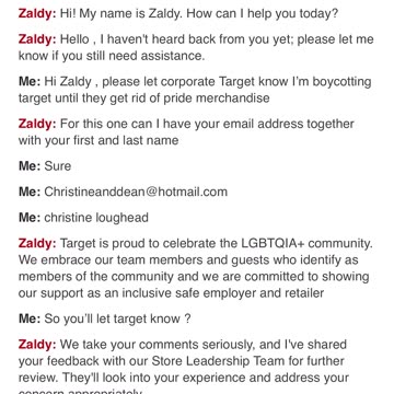 My message to Target