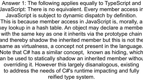 Equivalent of c class virtual member in TypeScript