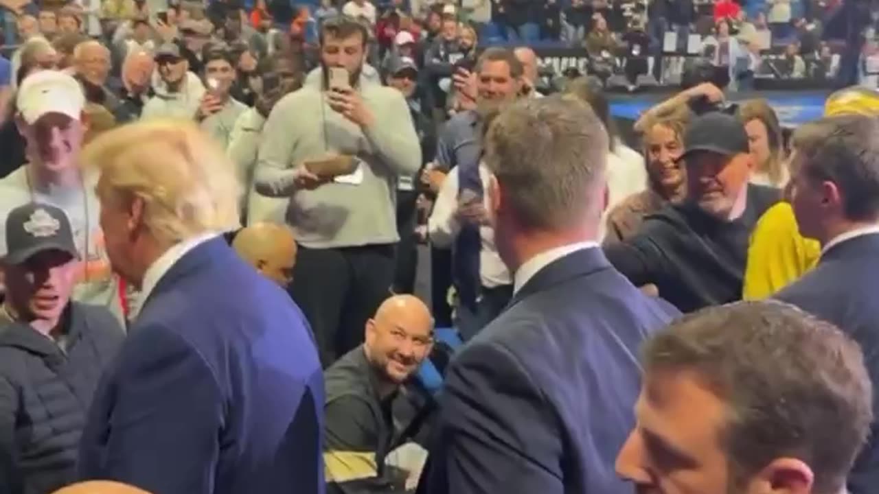 Donald Trump at the NCAA Division I Wrestling Championships in Tulsa, Oklahoma