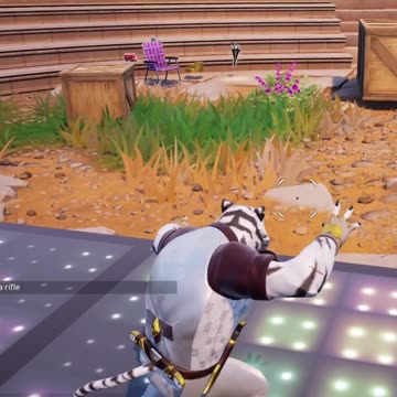 Fortnite C5S1 Winterfest Q Emote on a dance floor