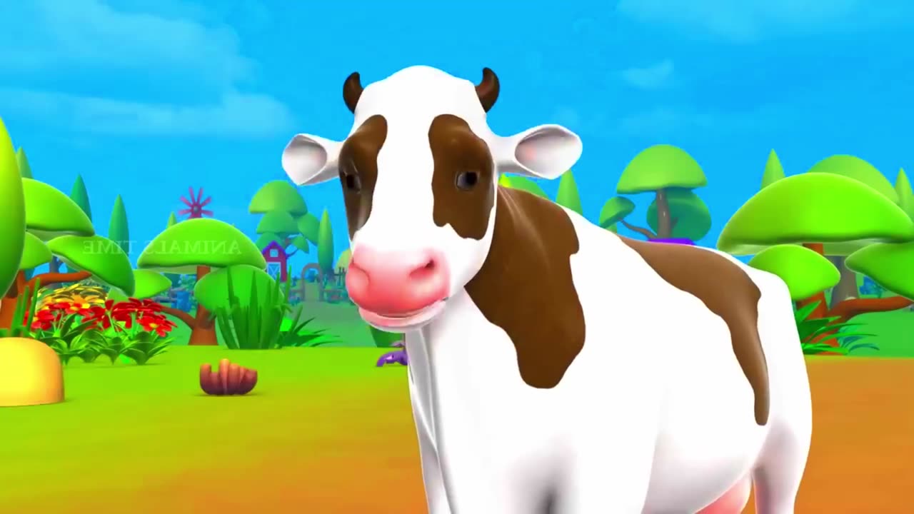 Giant Cow Horse Magical Tractor JCB Farm Animals Transportation 3D Barn Animals Compilation Videos