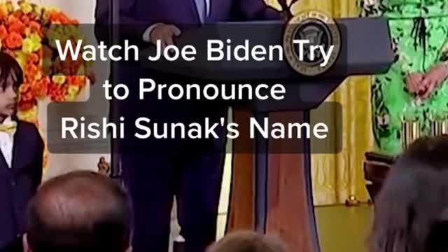 Watch Joe Biden Try to Pronounce Rishi Sunak's Name