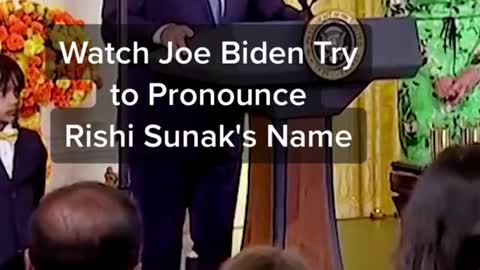 Watch Joe Biden Try to Pronounce Rishi Sunak's Name