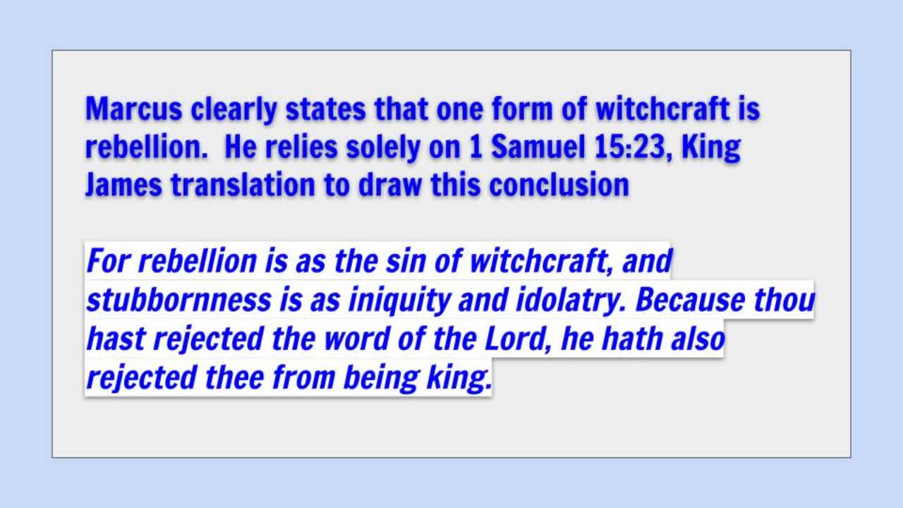 marcus defines witchcraft