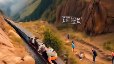 Samurai do stunt from train 🤨