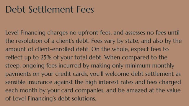 Debt Settlement Plan