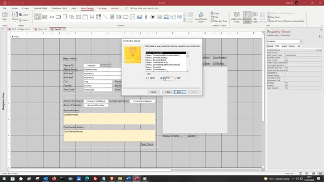 How To Find, Create and Format A Combo Box On A Form- Tabbed Document Style - (From directmc.co.uk)