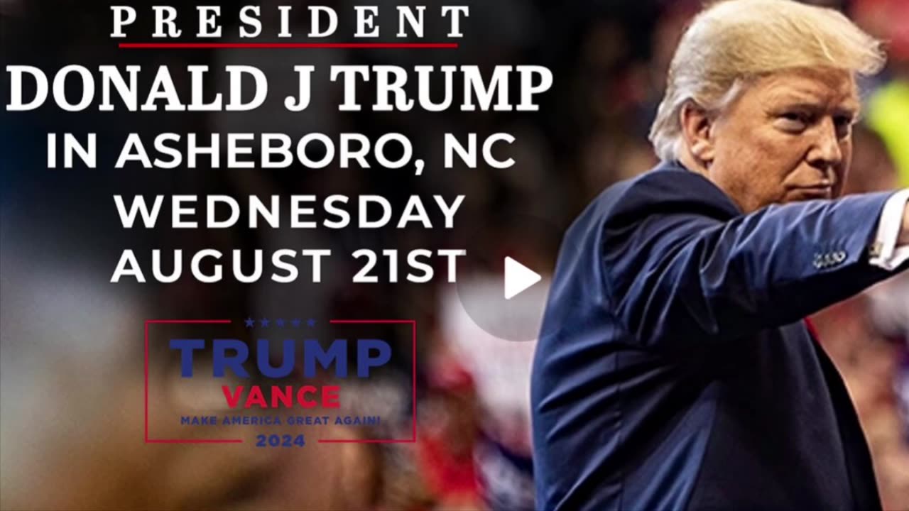 RSBN LIVE: Trump -Vance Rally on National Security in Asheboro, NC