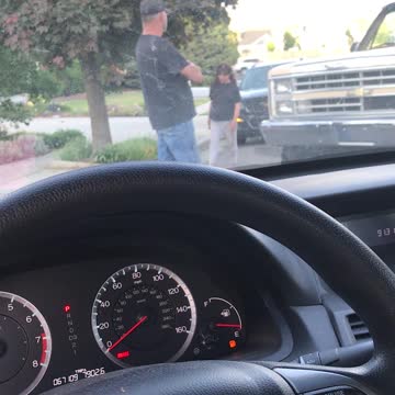 INSANE DUMBASS BLOCKS ME IN THE NEIGHBORHOOD FOR PROTESTING CHILD TRAFFICKING!
