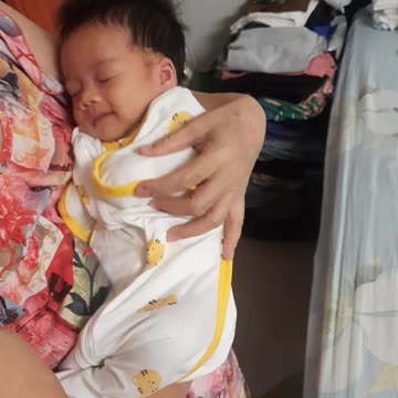 Grandmother and baby