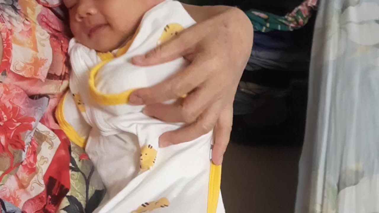 Grandmother and baby