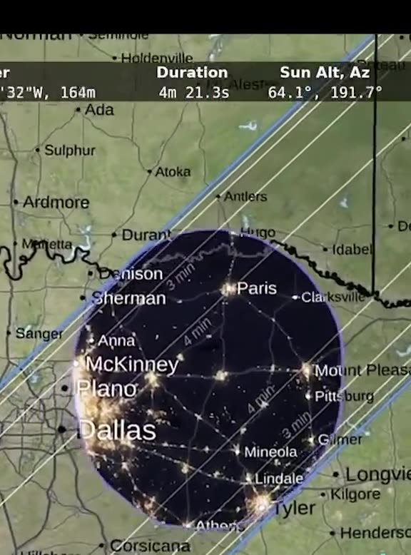Path of Totality April 8, 2024