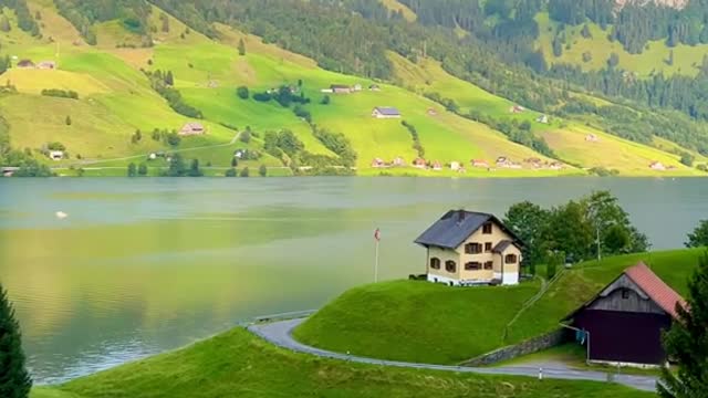 Beautiful Lake Wagitalsee, Switzerland