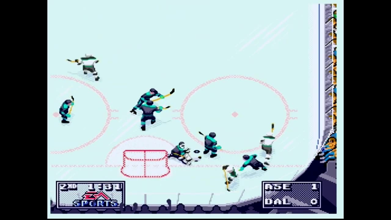 NHL95 (Sega Genesis) All Stars E. vs Dallas Part2