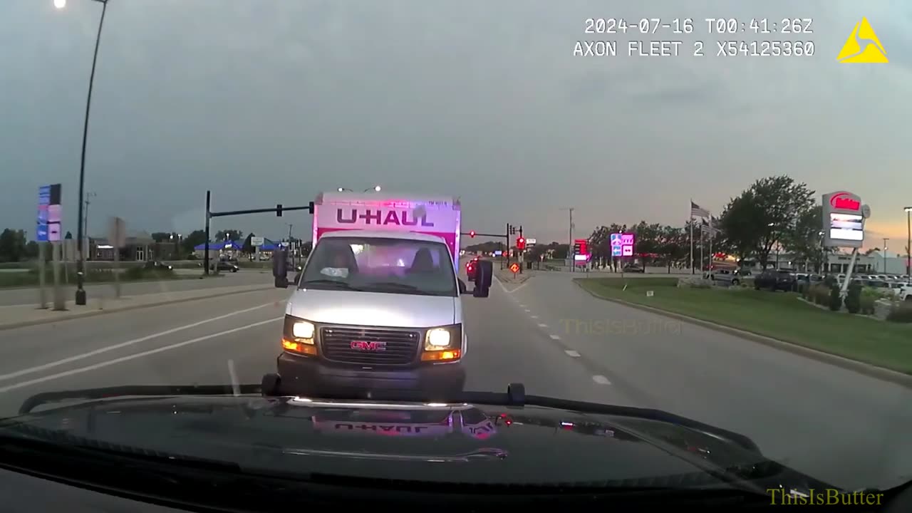 Fond du Lac County release dashcam of a U-haul police chase of two shooting suspects