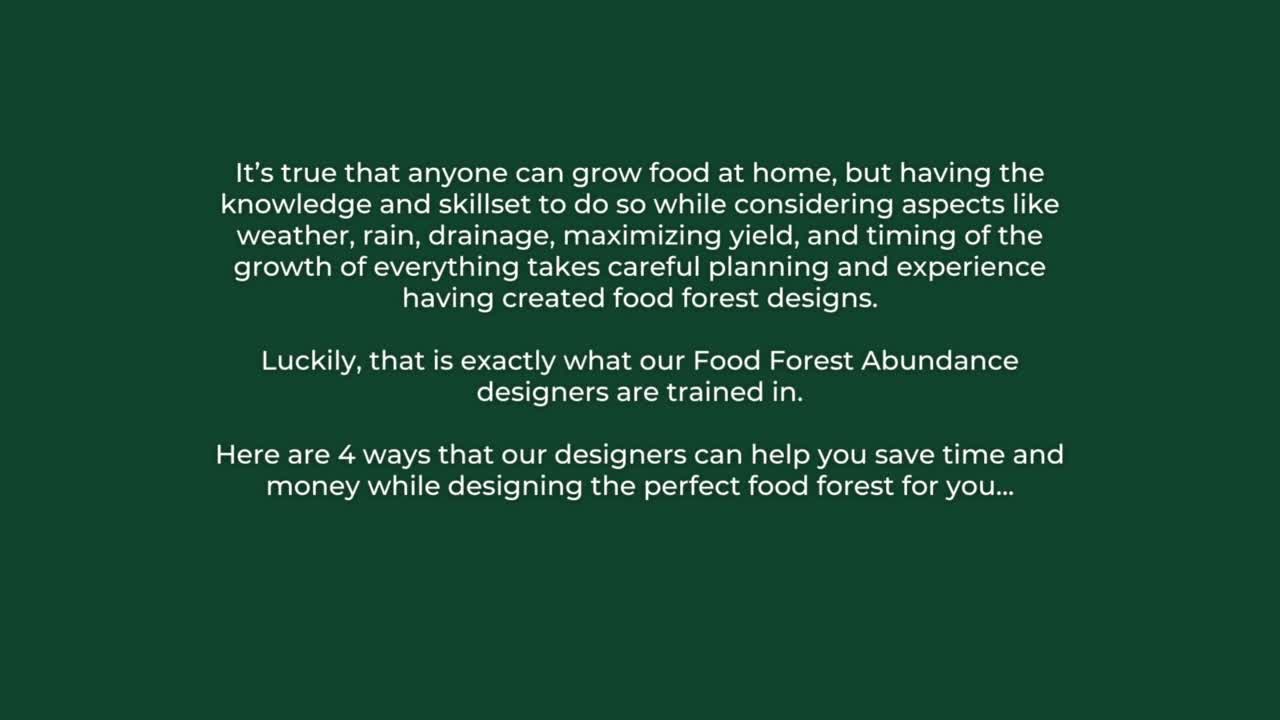 4 important things to consider when designing a food forest