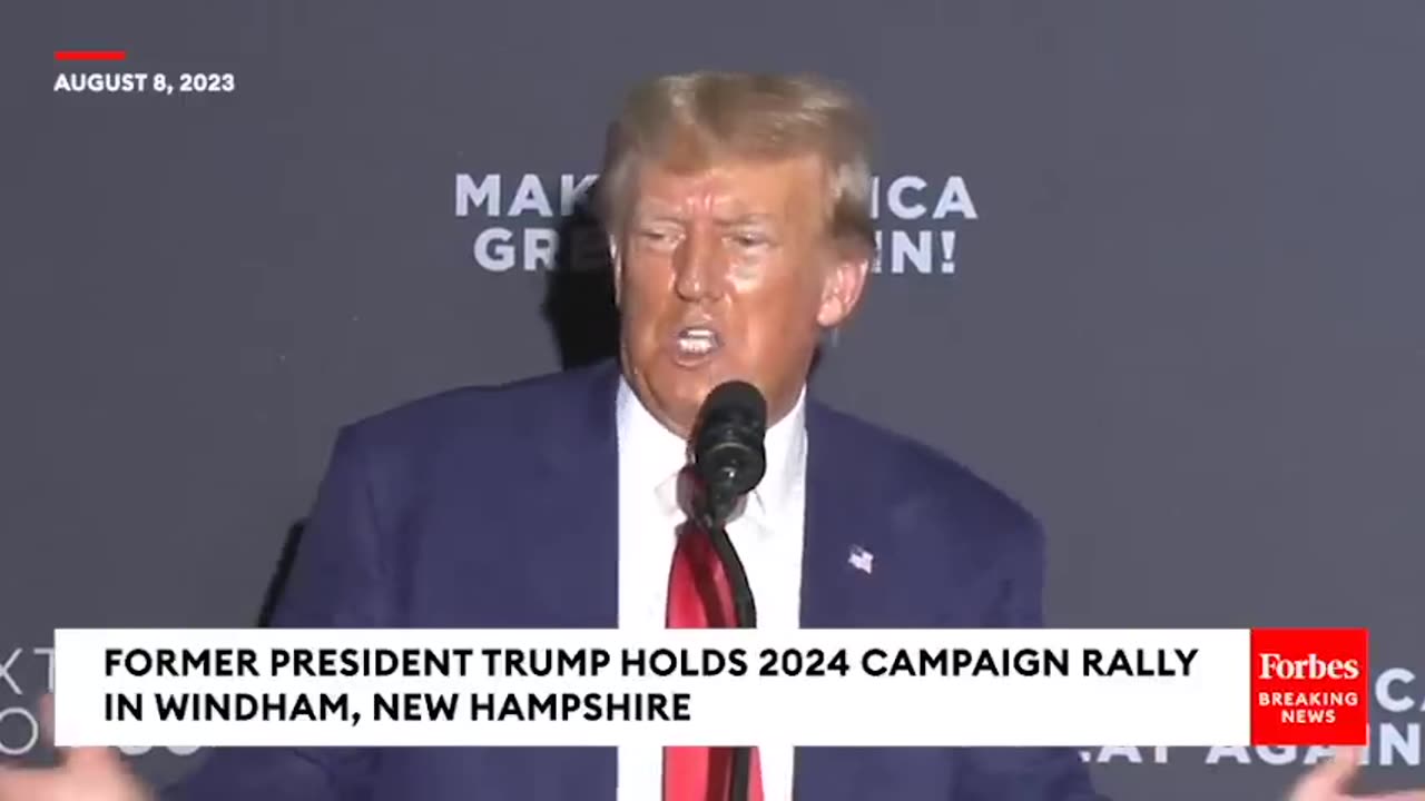 BREAKING NEWS: Trump Ferociously Attacks 'Biden Crime Family,' Makes Bribery Allegations At NH Rally