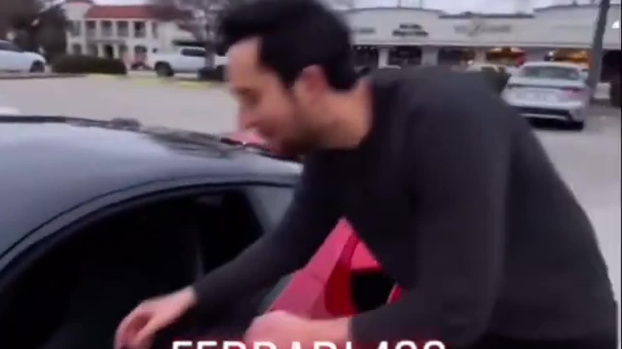 Getting in a strangers Ferrari