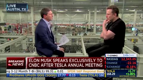 CNBC reporter asked about the tweets Elon Musk made regarding George Soros