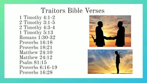 Traitors Bible Verses 📖