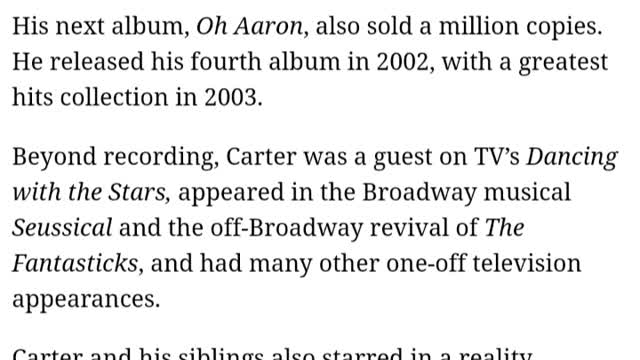 Breaking news Aaron Carter passes away