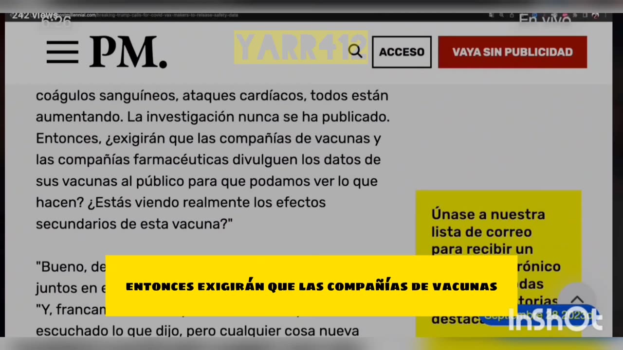 Quien quiere ver que vea, quien quiere oír que oiga.
