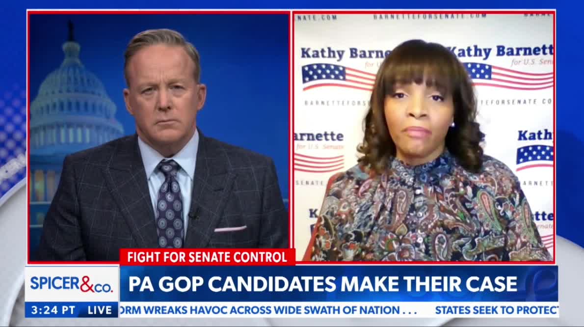 Kathy Barnette for U.S. Senate (R-PA) Newsmax w/Sean Spicer Clip 3