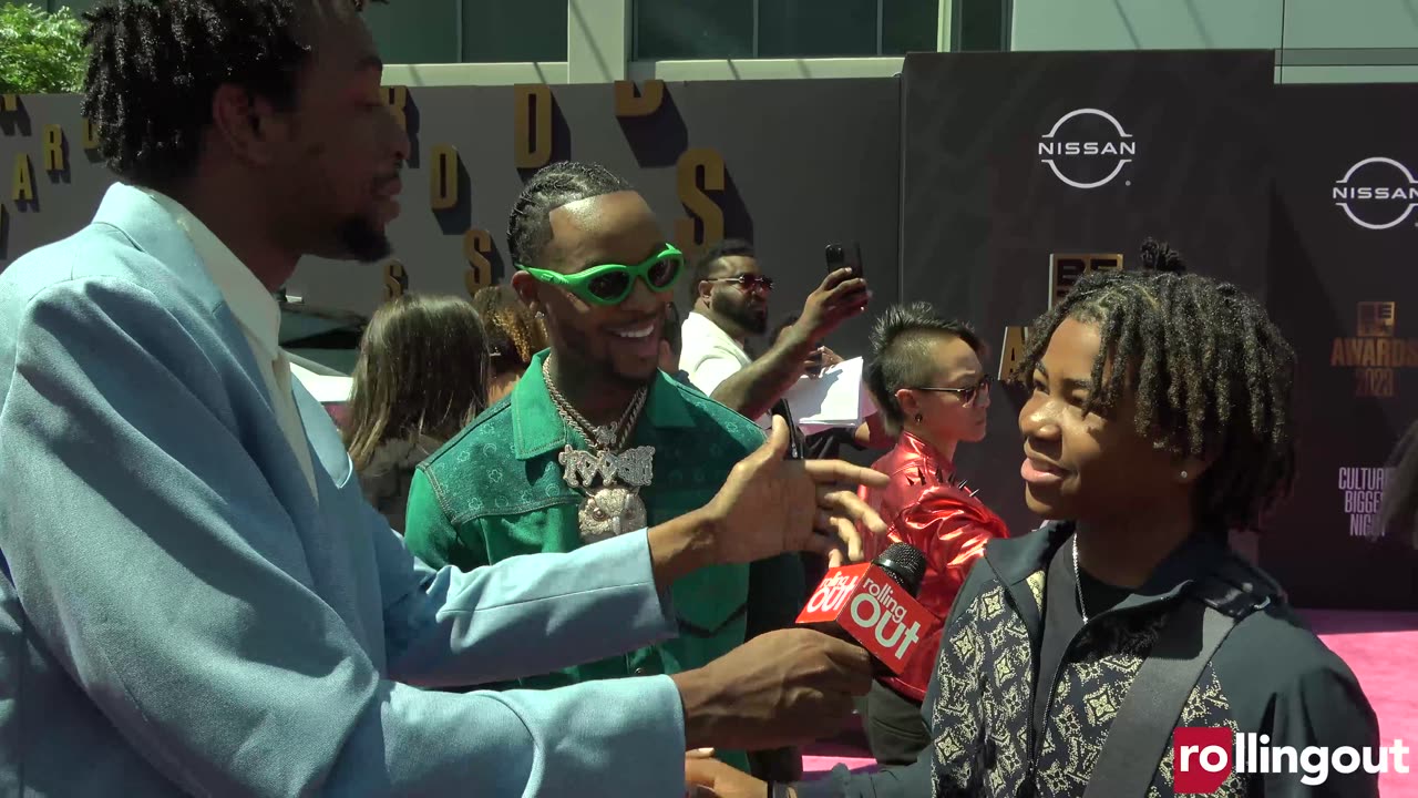 Toosii and Young Dylan share nice moment on 2023 BET Awards red carpet