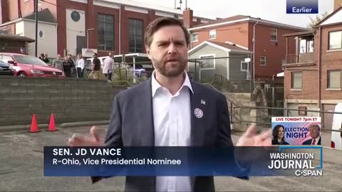 Sen. JD Vance Speaks with Reporters After Voting