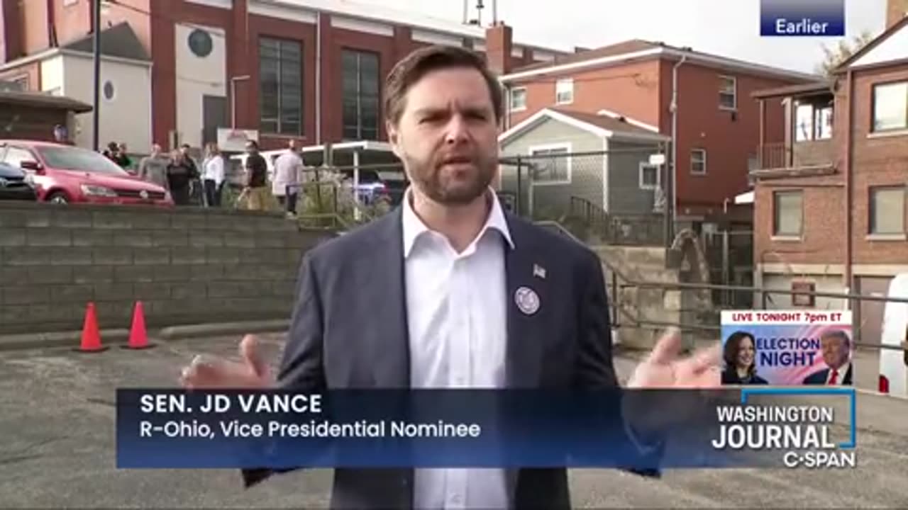 Sen. JD Vance Speaks with Reporters After Voting