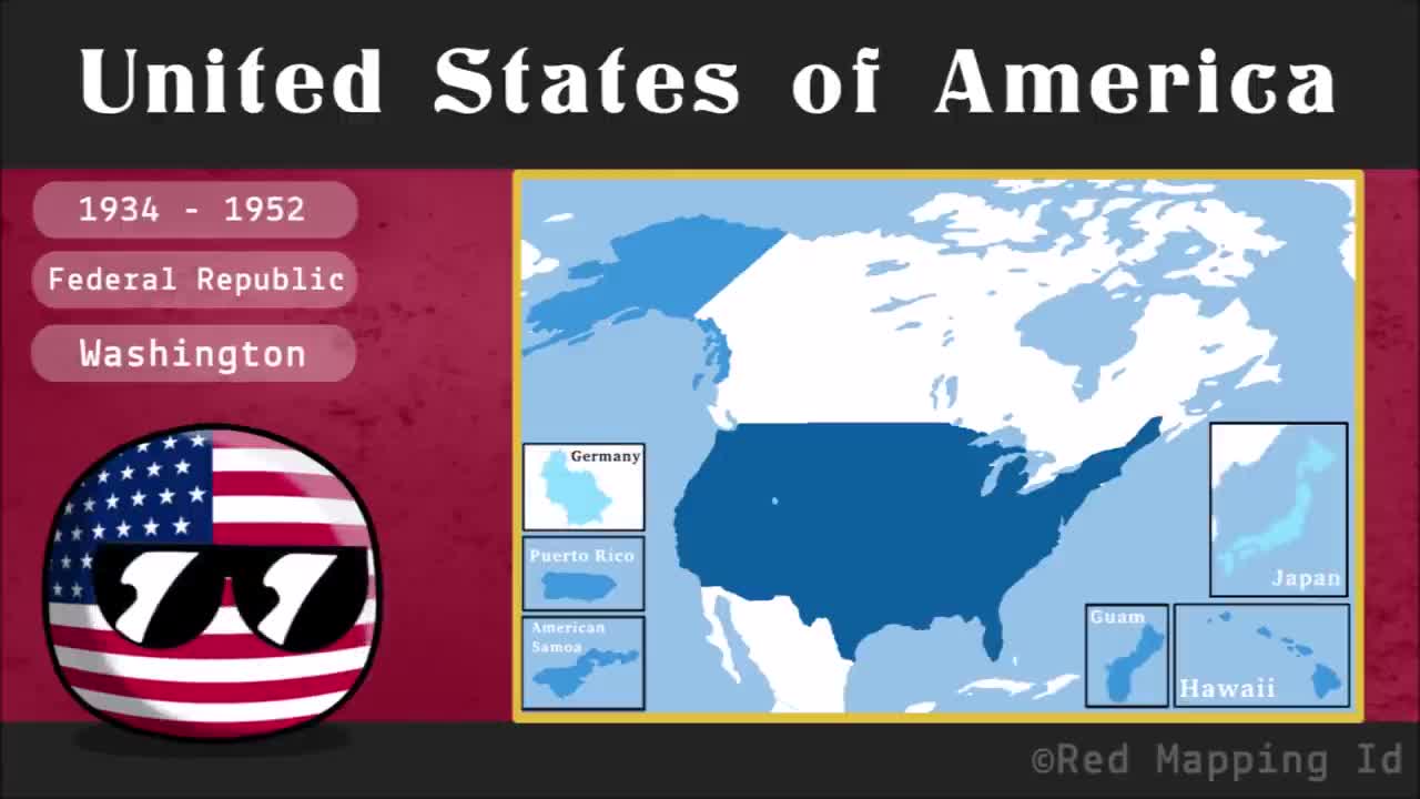 Evolution of United States (1585 - 2022)Evolution of United States (1585 - 2022)