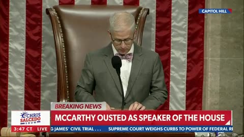 BREAKING: Kevin McCarthy removed as House Speaker