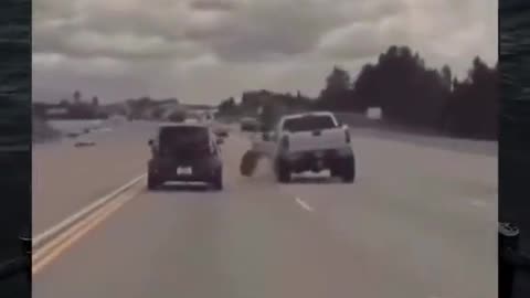 jumping car around the toll road