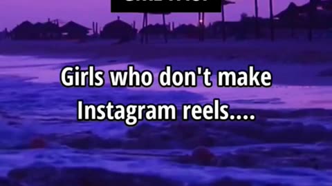 Girls Who don't make reels...#shorts