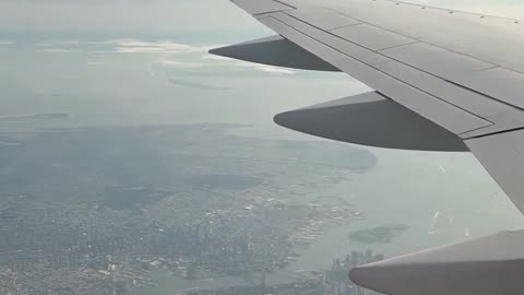 View from Trump Force One departing New York en route to Washington, DC 🇺🇸