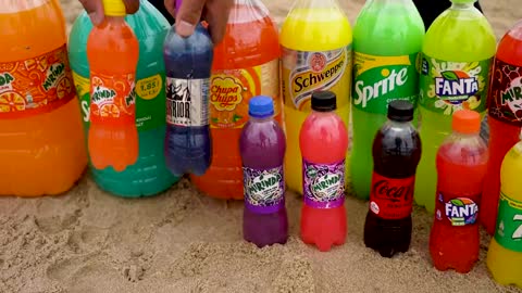 Big Underground Volcanic Eruption from Coca-Cola, Mtn Dew, Monster, Fanta, 7up, Mirinda and Mentos