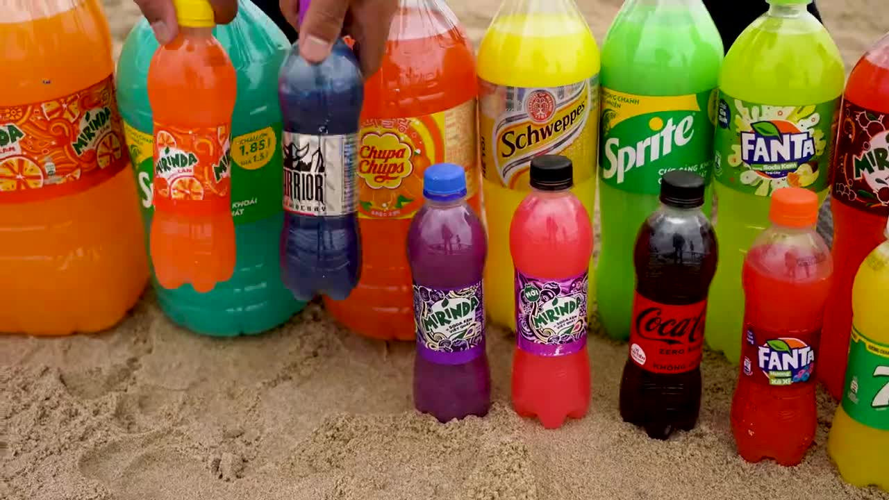 Big Underground Volcanic Eruption from Coca-Cola, Mtn Dew, Monster, Fanta, 7up, Mirinda and Mentos