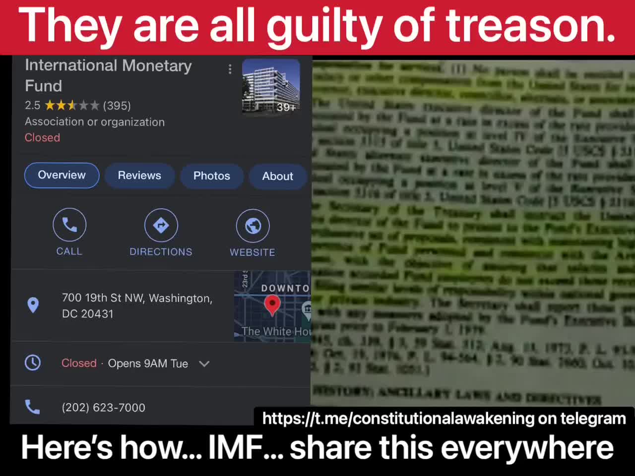 When the IMF pays US Govt Executives, that's treason.