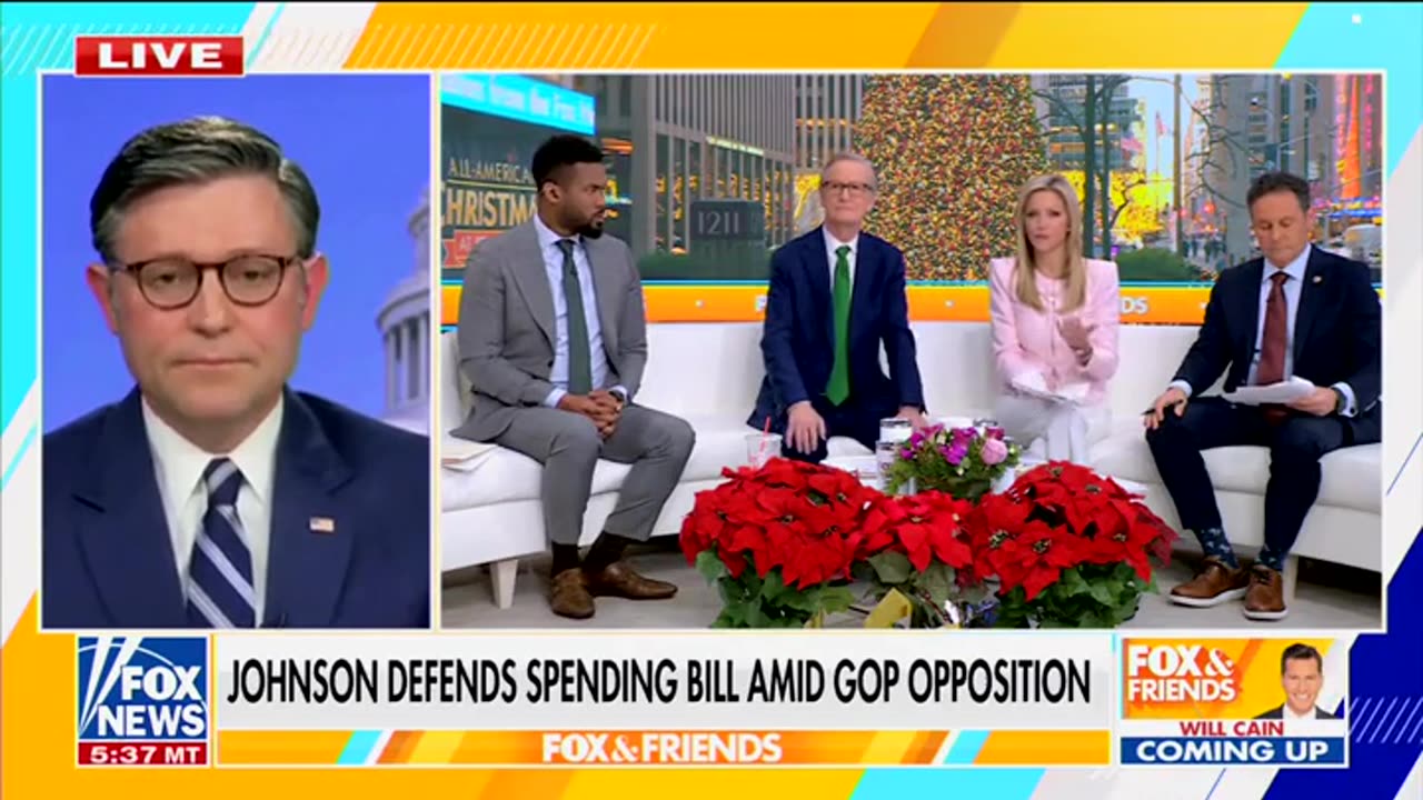 'Does It Disturb You?': Fox News Hosts Press Mike Johnson On GOP Opposition To New Spending Bill